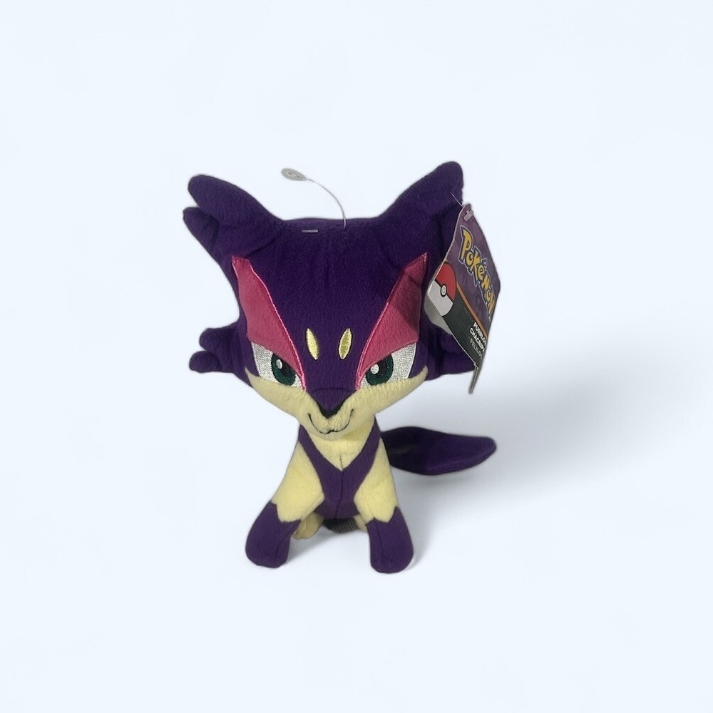 Pokemon Purrloin Plush Cat Purple Kitten Diamond TOMY Toys Figure Stuffed